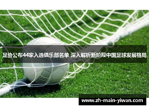 足协公布44家入选俱乐部名单 深入解析新阶段中国足球发展格局 足协公布44家入选俱乐部名单 深入解析新阶段中国足球发展格局