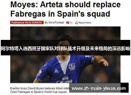 阿尔特塔入选西班牙国家队对球队战术升级及未来格局的深远影响 阿尔特塔入选西班牙国家队对球队战术升级及未来格局的深远影响
